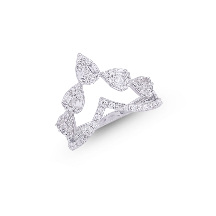 0.76Ct VS/FG Diamond Ring in 18K White Gold