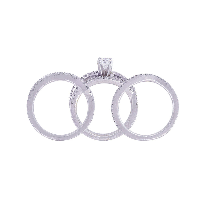 0.89CTW VVS1/E GIA Certified Diamond Solitaire Ring in 18K White Gold