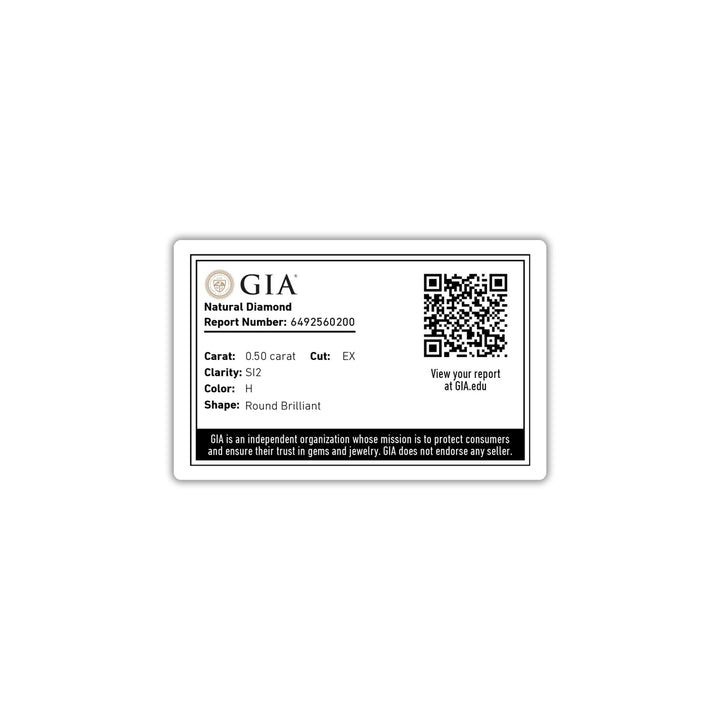 0.67CTW SI2/H GIA Certified Diamond Ring in 18K White Gold