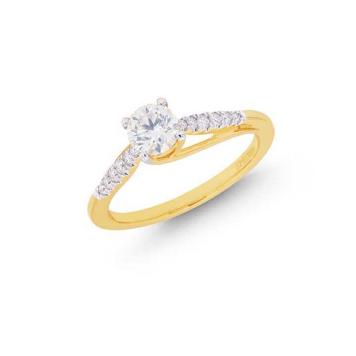 0.61CTW SI2/G GIA Certified Diamond Ring in 18K Gold