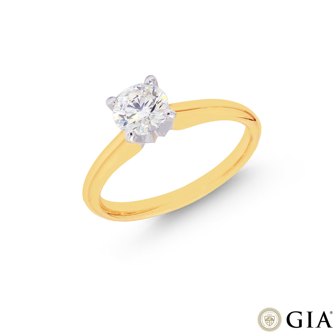0.70CTW VS2/I GIA Certified Diamond Solitaire Ring in 18K Gold