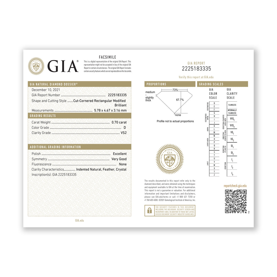 1.03CTW VS2/D GIA Certified Diamond Ring  in 18K White Gold