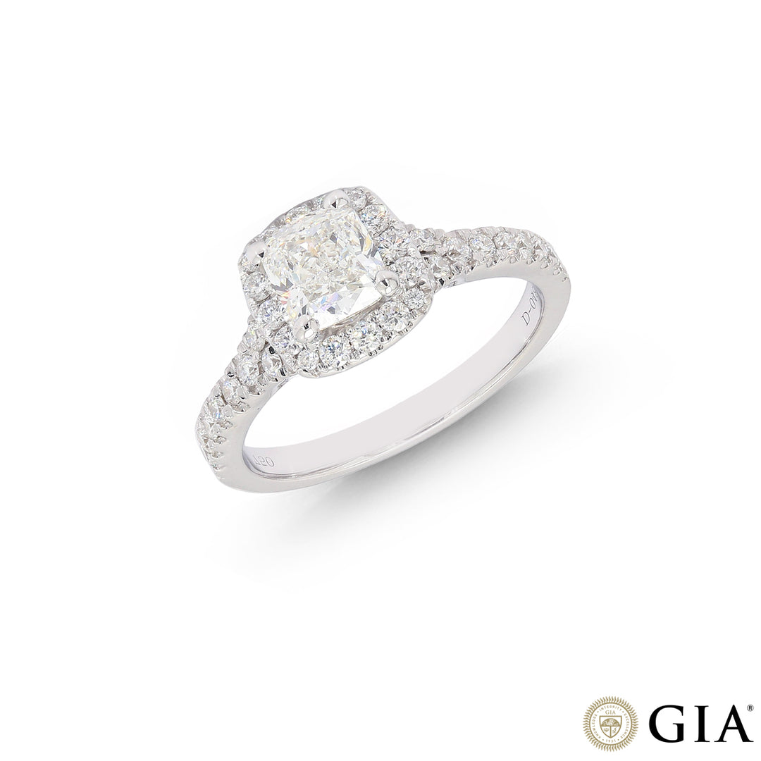 1.48CTW VS1/H GIA Certified Diamond Ring in 18K White Gold