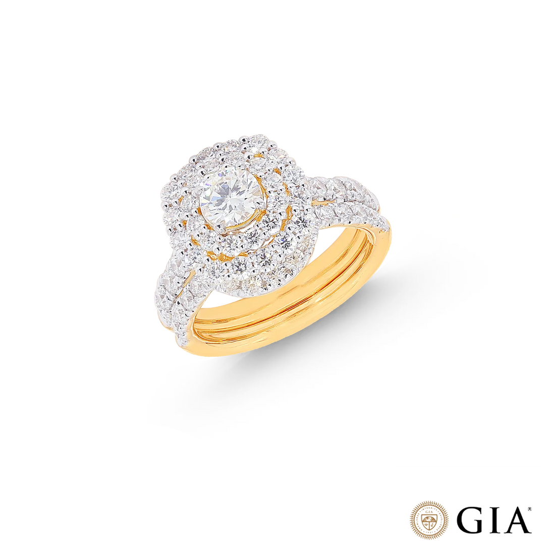 2.02CTW VVS1/H GIA Certified Diamond Ring in 18K Gold