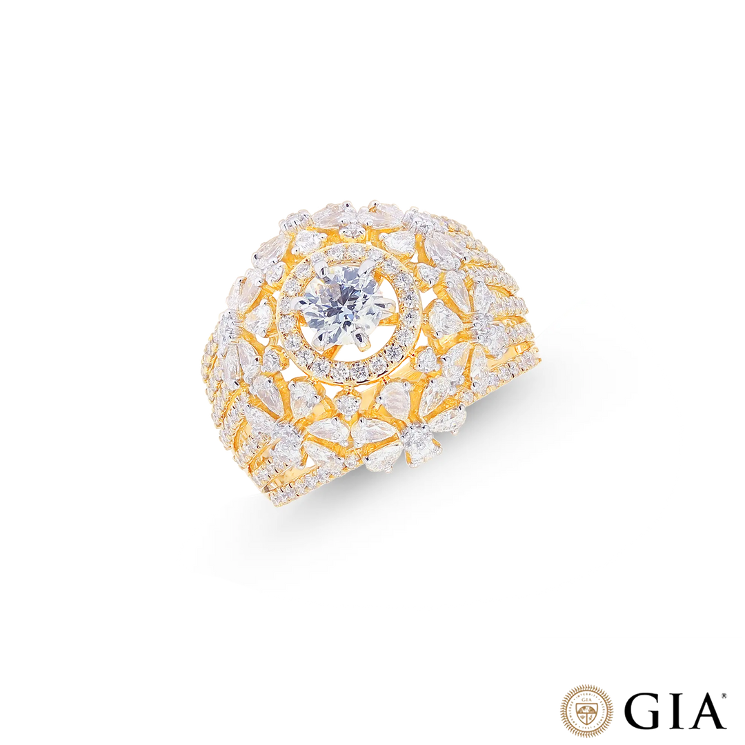 2.58CTW VVS2/G GIA Certified Diamond Ring in 18K Gold