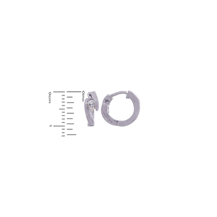 0.11Ct VVS/FG Diamond Earrings in 18K White Gold