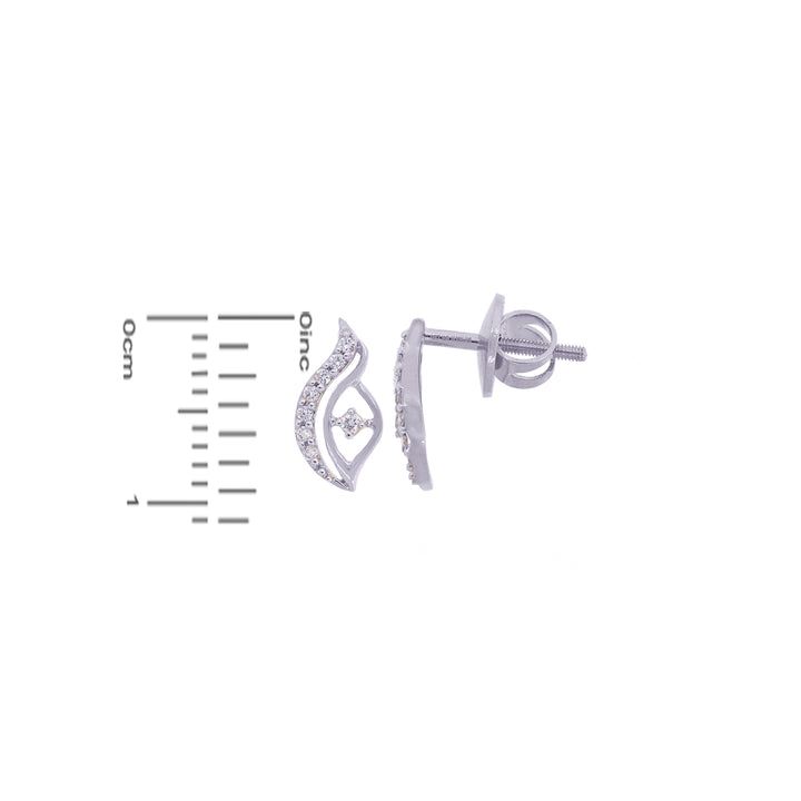 0.10Ct VVS/FG Diamond Earrings in 18K White Gold