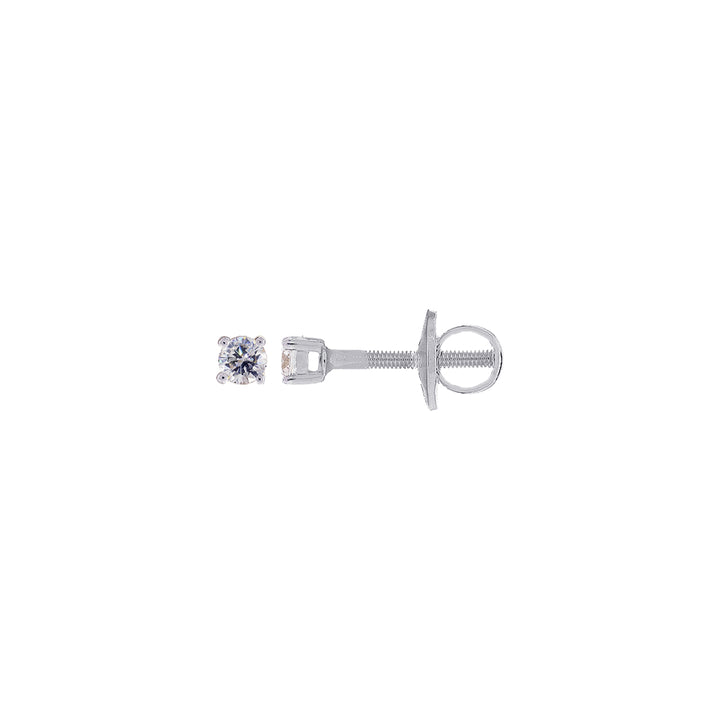 0.20Ct VVS/FG Diamond Earrings in 18K White Gold