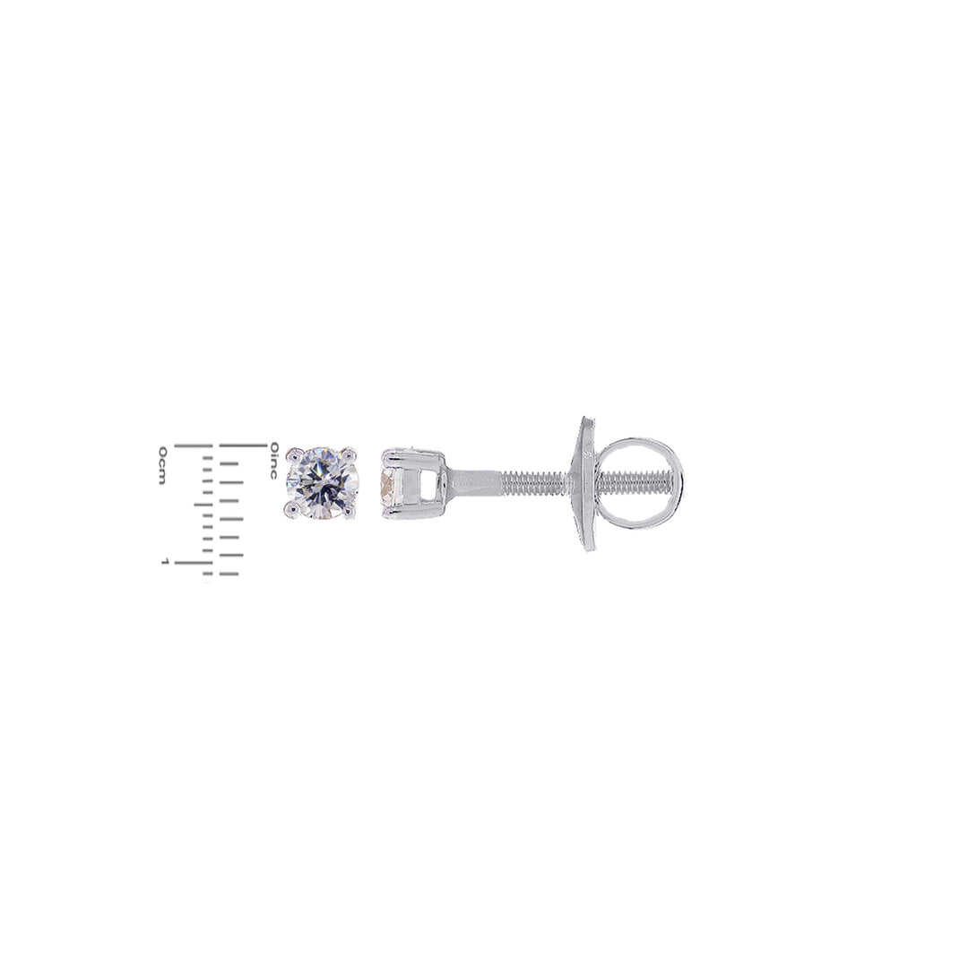 0.30Ct VVS/FG Diamond Earrings in 18K White Gold