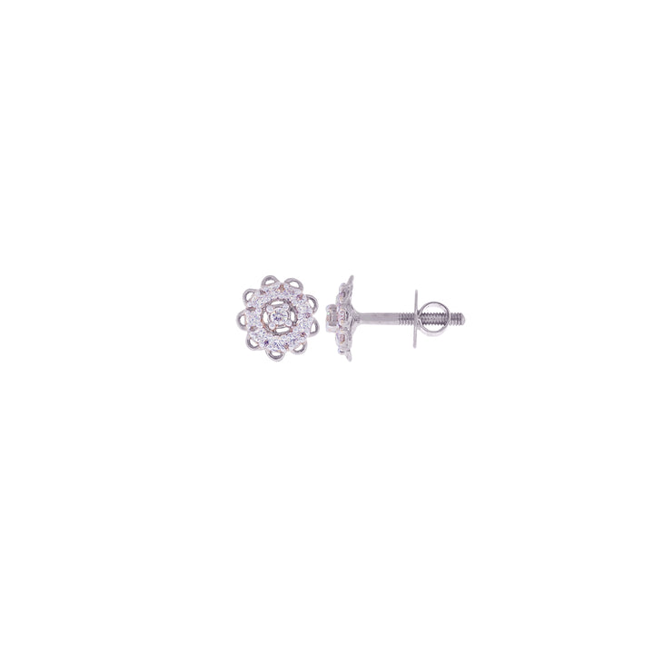 0.18Ct VVS/FG Diamond Earrings in 18K White Gold