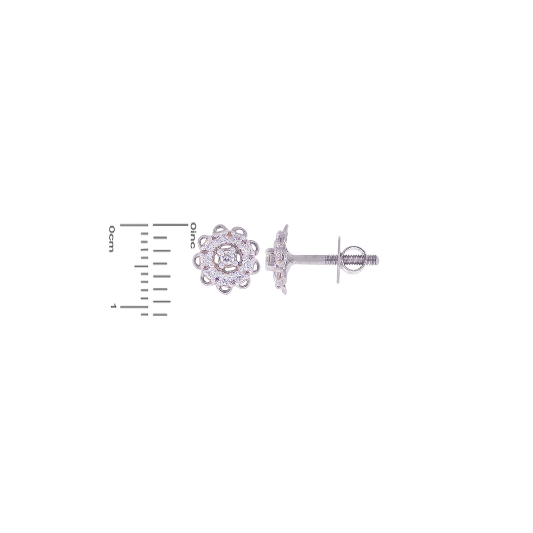 0.18Ct VVS/FG Diamond Earrings in 18K White Gold