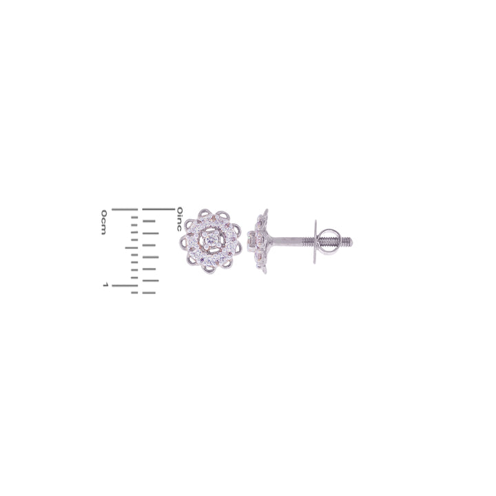 0.18Ct VVS/FG Diamond Earrings in 18K White Gold