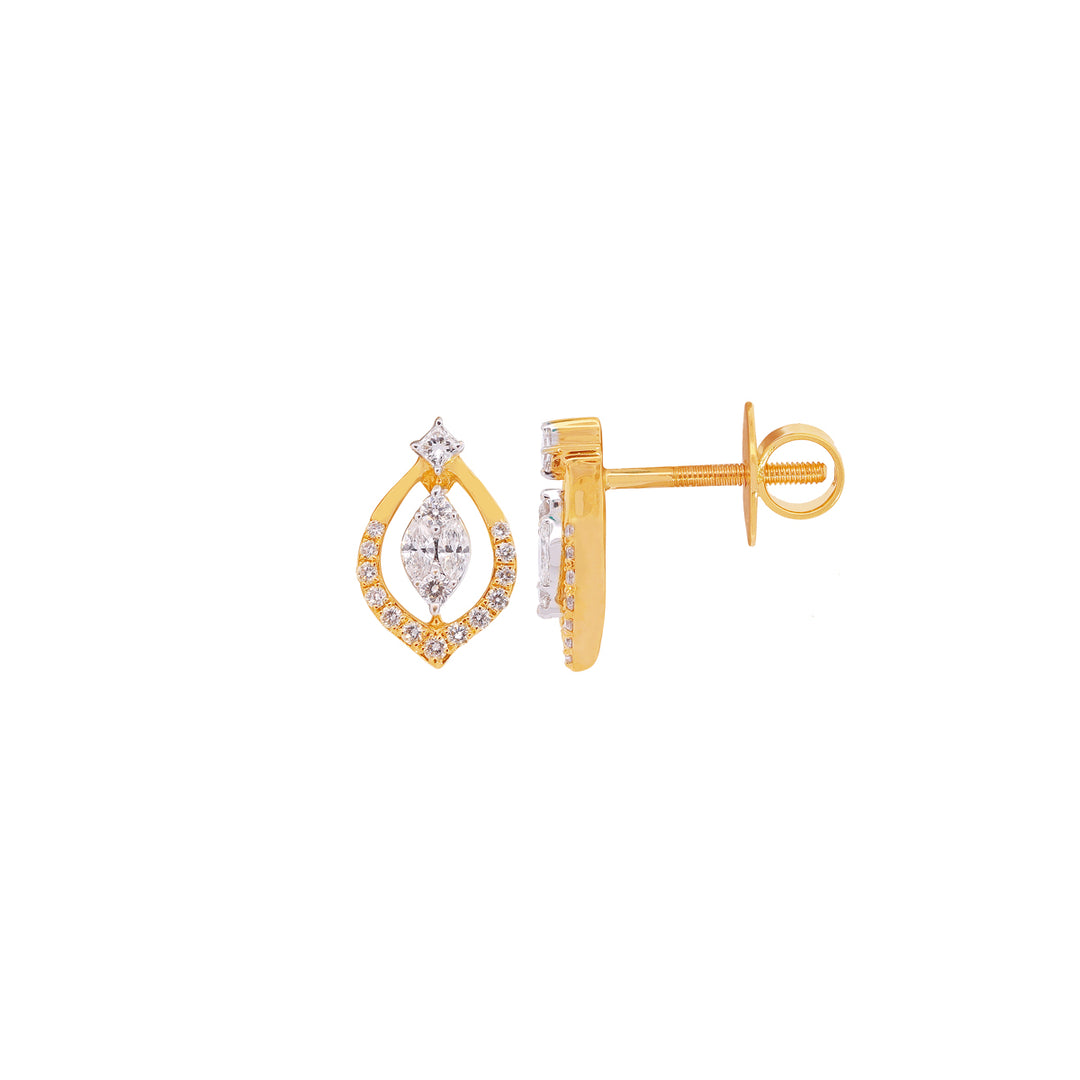 0.37Ct VVS/FG Diamond Earrings in 18K Gold