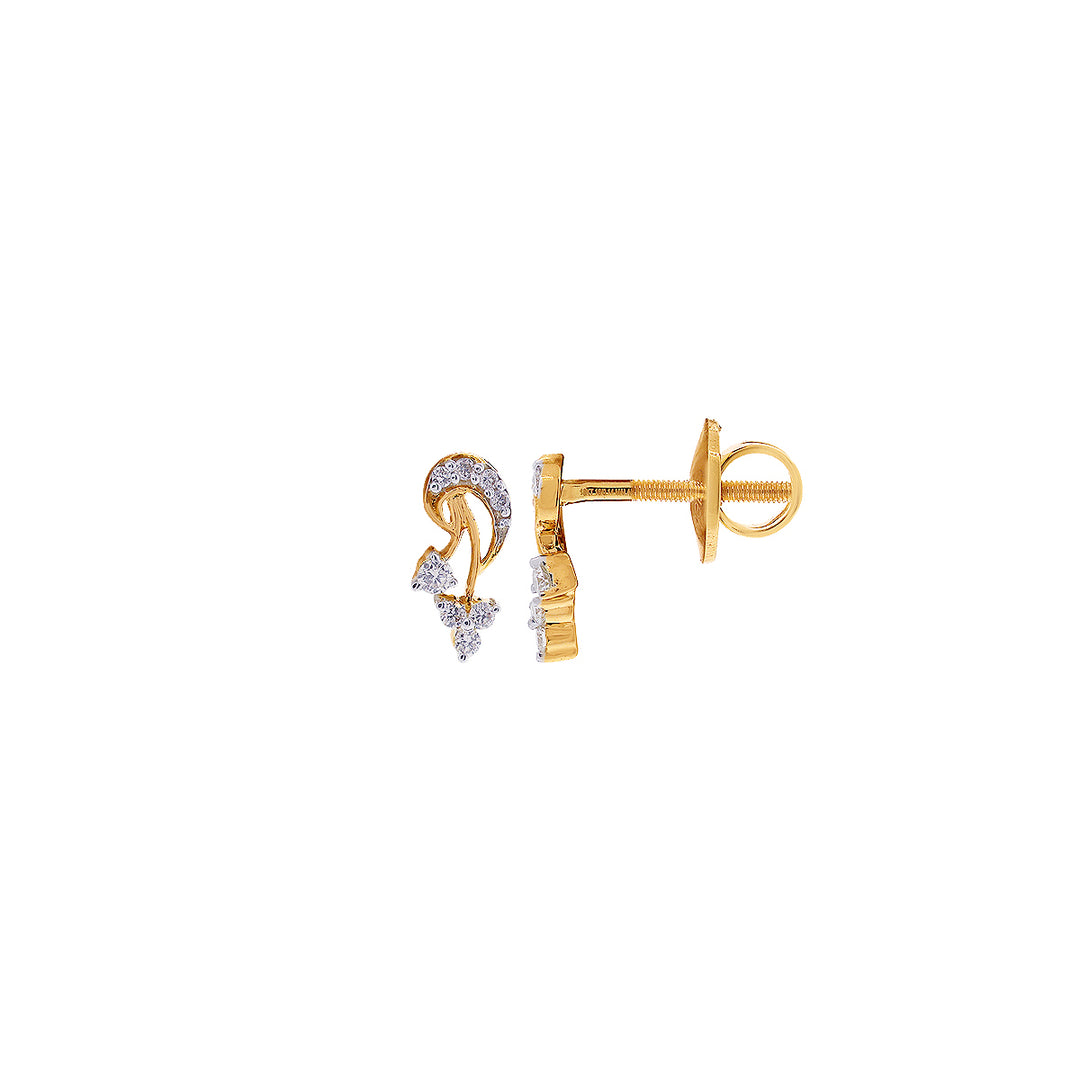 0.15Ct VVS/FG Diamond Earrings in 18K Gold