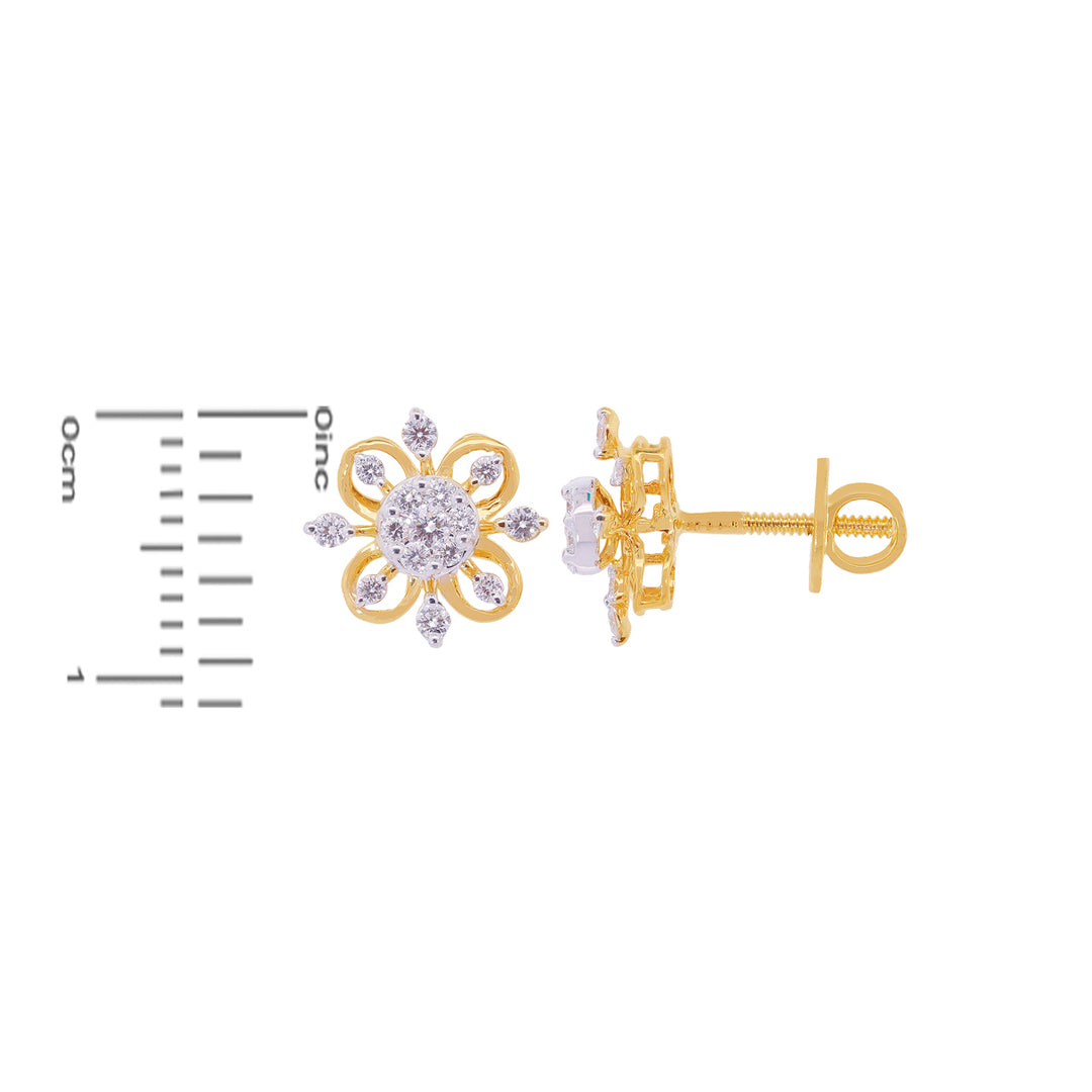 0.48Ct VVS/EF Diamond Earrings in 18K Gold
