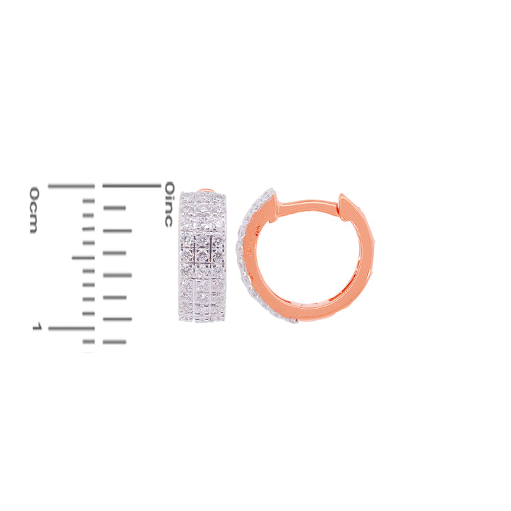 0.31Ct VVS/EF Diamond Earrings in 18K Rose Gold