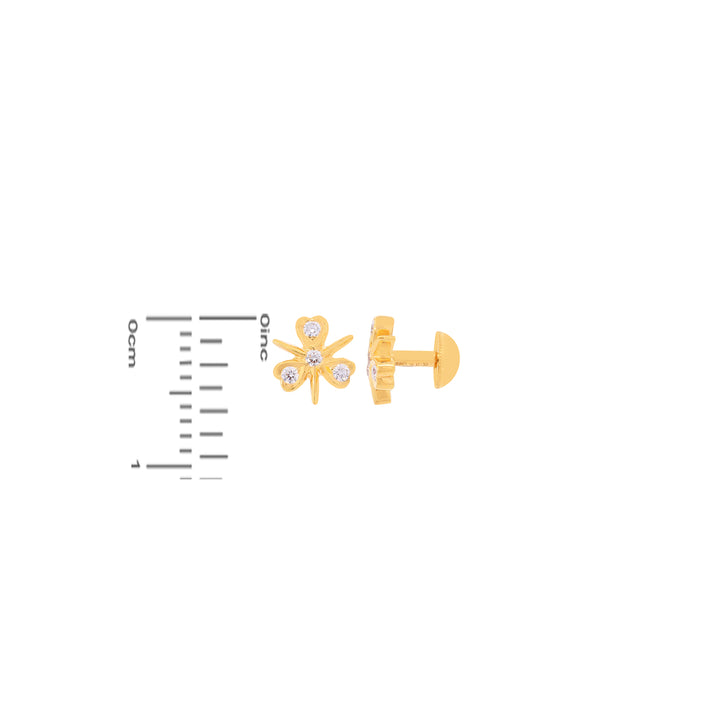 0.30Ct VVS/EF Diamond Earrings in 22K Gold