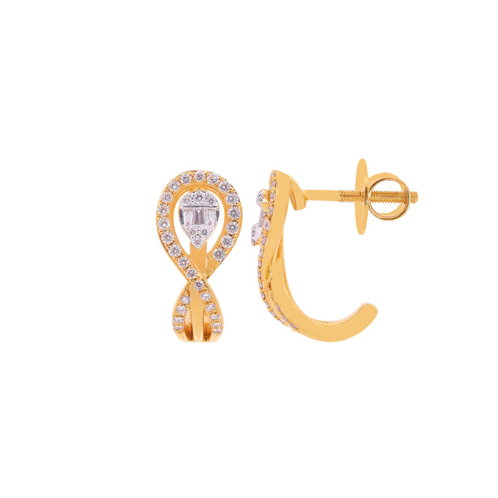 0.47Ct VVS/FG Diamond Earrings in 18K Gold