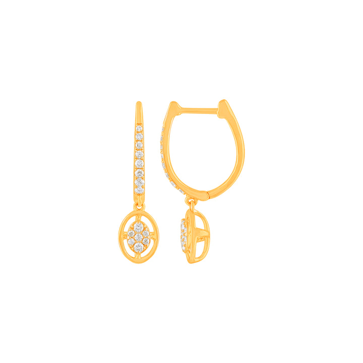 0.24Ct VVS/FG Diamond Clipon Earrings in 18K Gold