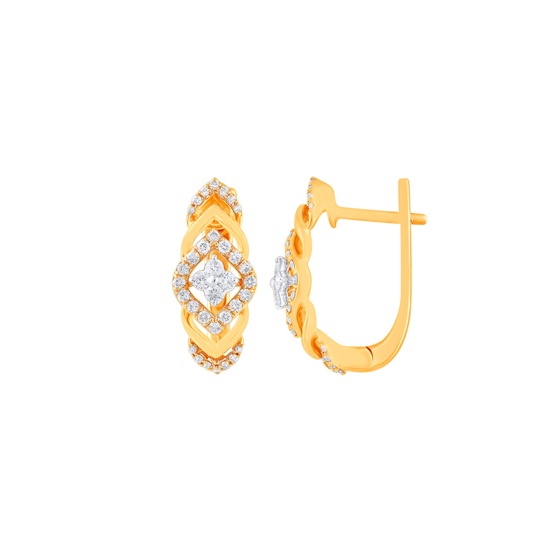 0.37Ct VVS/FG Diamond Clipon Earrings in 18K Gold