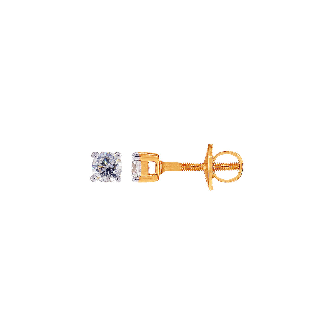 0.51Ct VVS/FG Diamond Earrings in 18K Gold