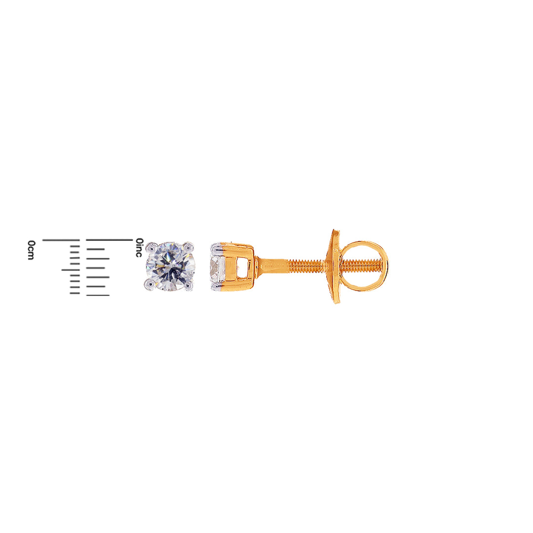 0.51Ct VVS/FG Diamond Earrings in 18K Gold