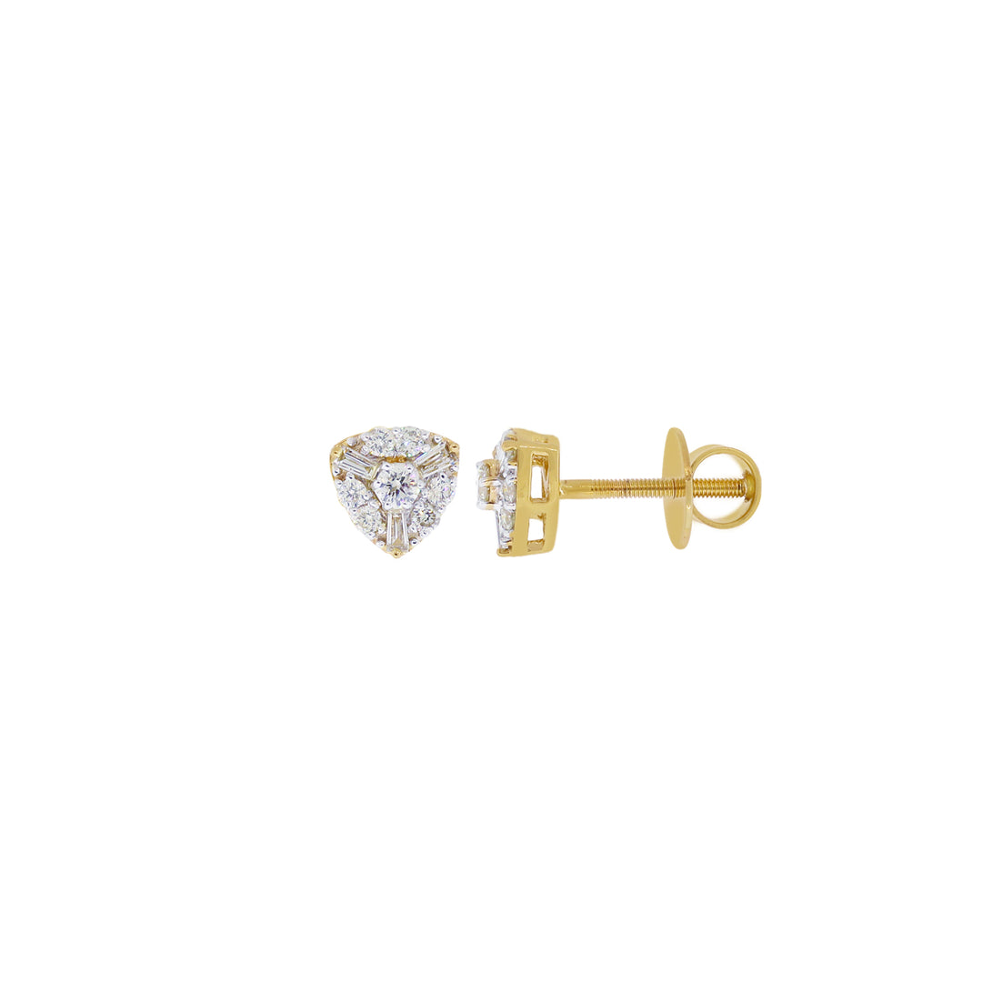 0.54Ct VS/SI-GHI Diamond Earrings in 18K Gold