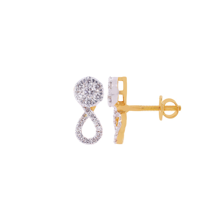 0.55Ct VVS/FG Diamond Earrings in 18K Gold