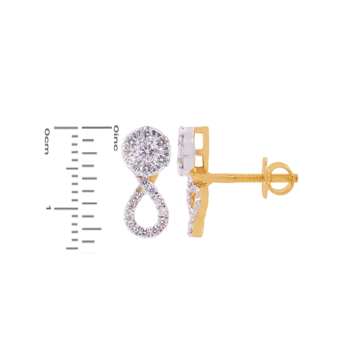 0.55Ct VVS/FG Diamond Earrings in 18K Gold