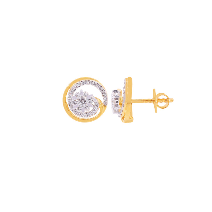 0.54Ct VVS/FG Diamond Earrings in 18K Gold