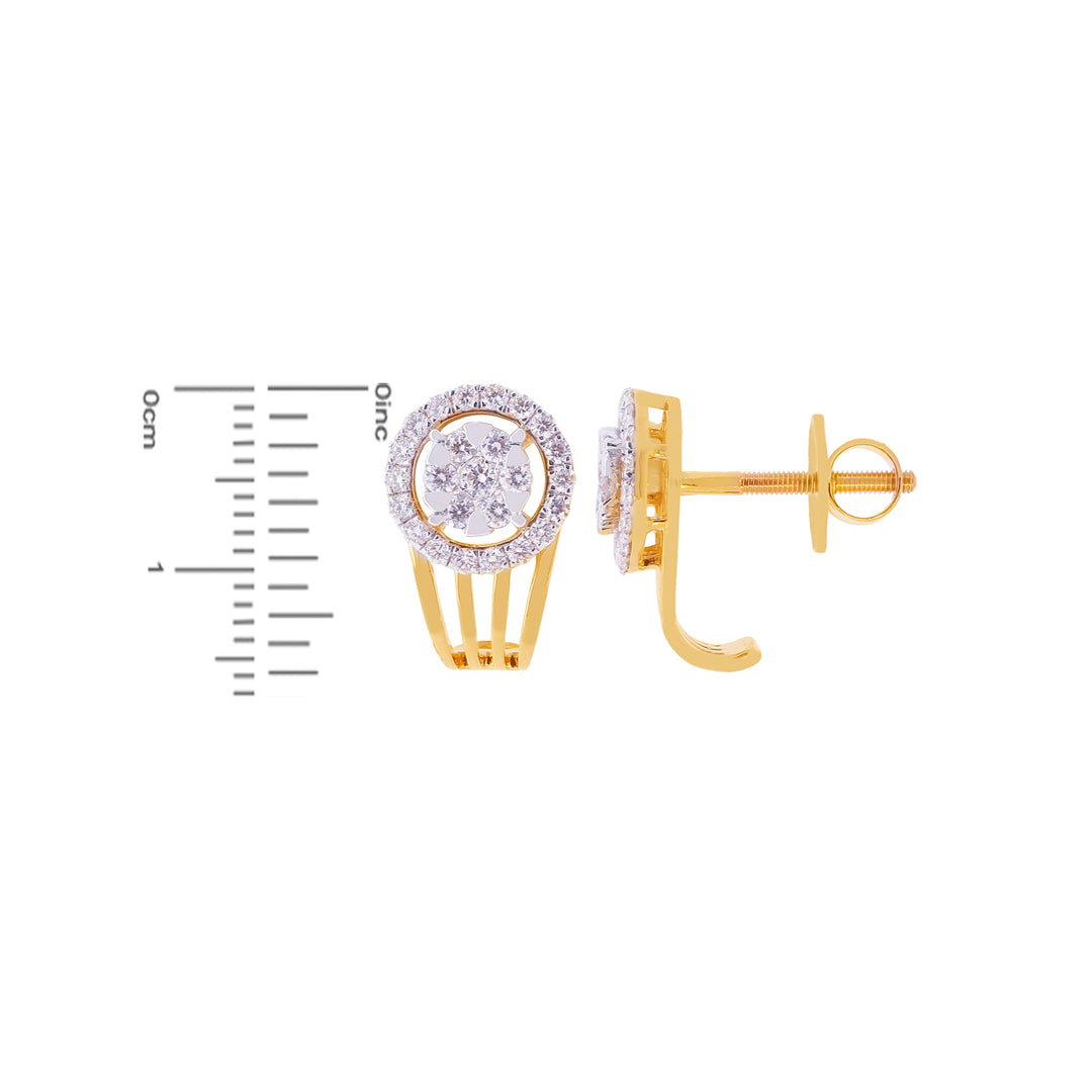 0.63Ct VVS/FG Diamond Earrings in 18K Gold