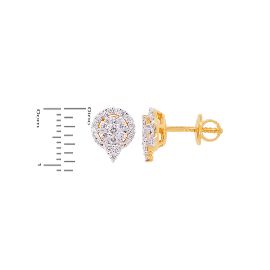 0.58Ct VVS/FG Diamond Earrings in 18K Gold