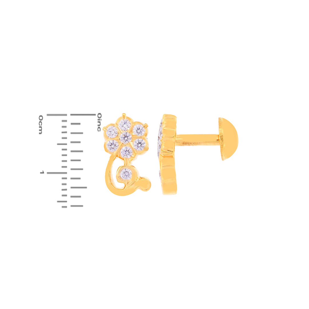 0.52Ct VVS/EF Diamond Earrings in 22K Gold