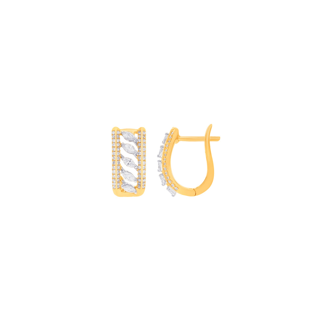 0.72Ct VVS/FG Diamond Clipon Earrings in 18K Gold