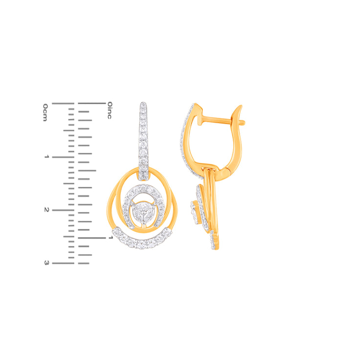 0.73Ct VVS/FG Diamond Clipon Earrings in 18K Gold