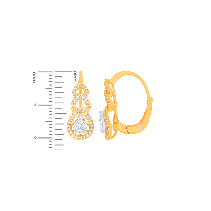 0.71Ct VVS/FG Diamond Earrings in 18K Gold