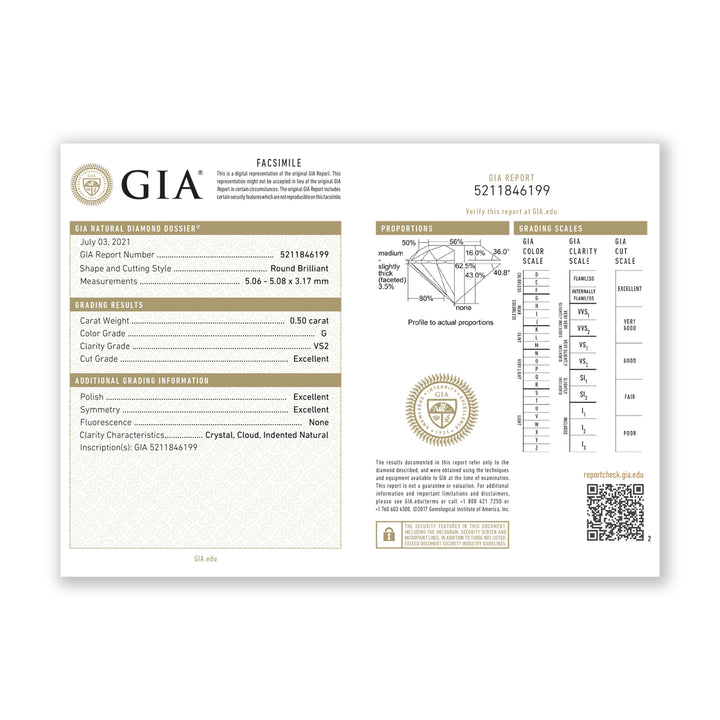 1.00CTW VS2/G GIA Certified Diamond Solitaire Earrings in 18K White Gold