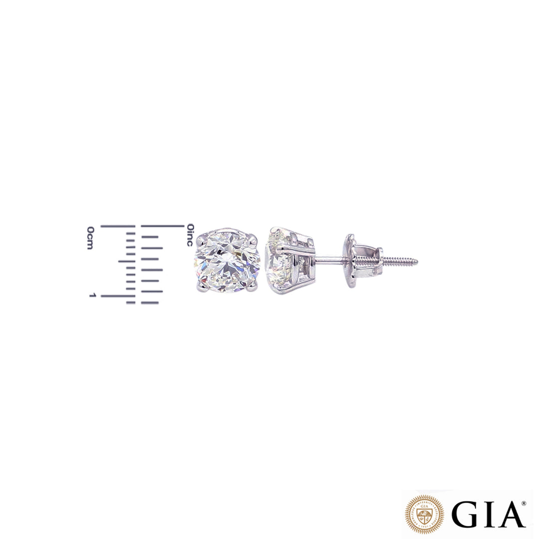 0.80 CTW VS2/H GIA Certified Diamond Solitaire Earrings in 18K White Gold