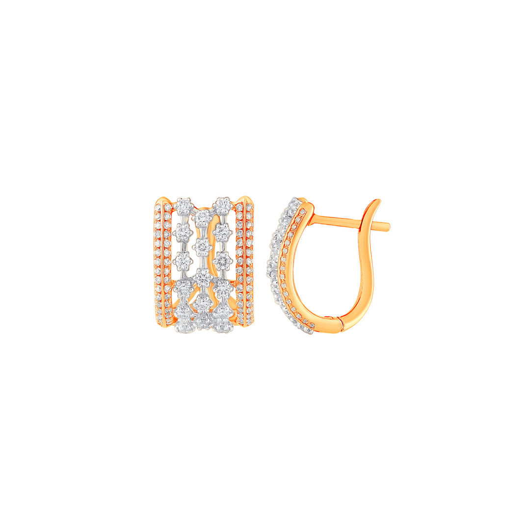 0.84Ct VVS/FG Diamond Clipon Earrings in 18K Gold
