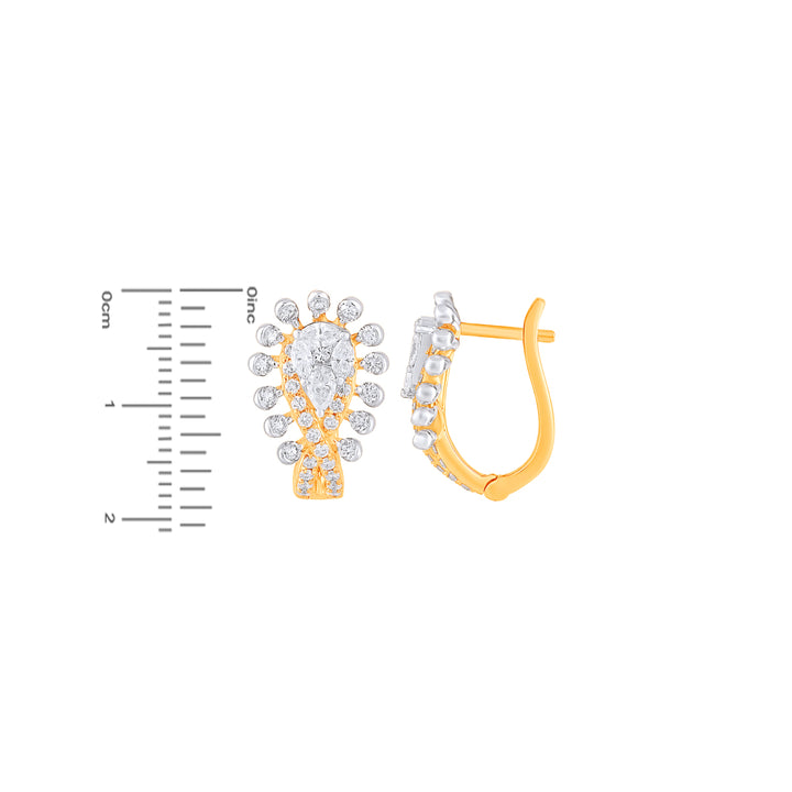 0.89Ct VVS/FG Diamond Clipon Earrings in 18K Gold