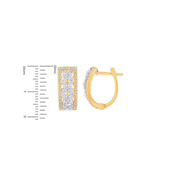 1.00Ct VVS/FG Diamond Clipon Earrings in 18K Gold