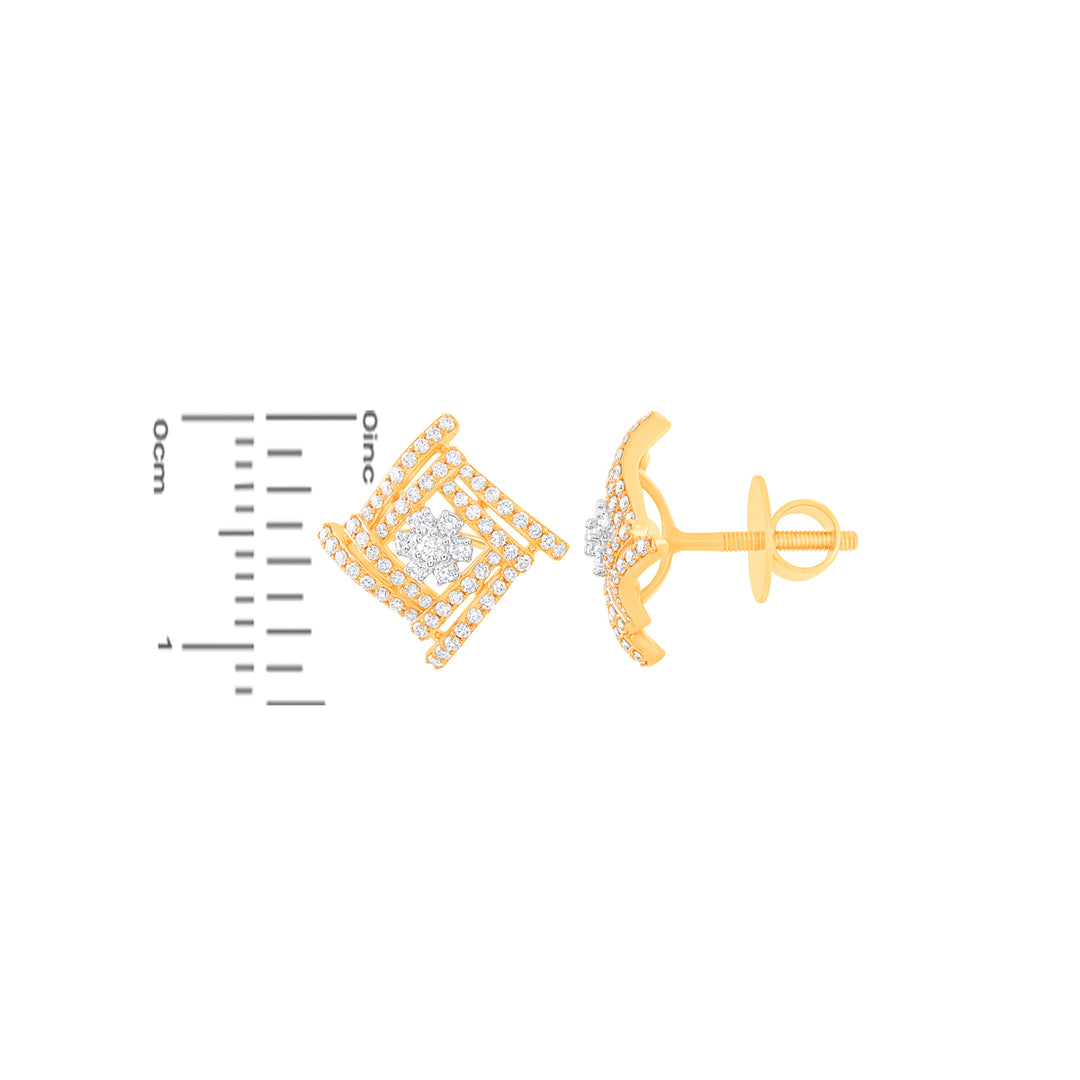 0.77Ct VVS/FG Diamond Earrings in 18K Gold