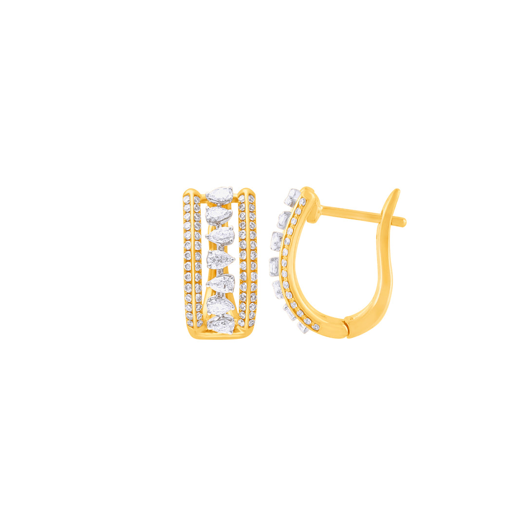0.87Ct VVS/FG Diamond Clipon Earrings in 18K Gold