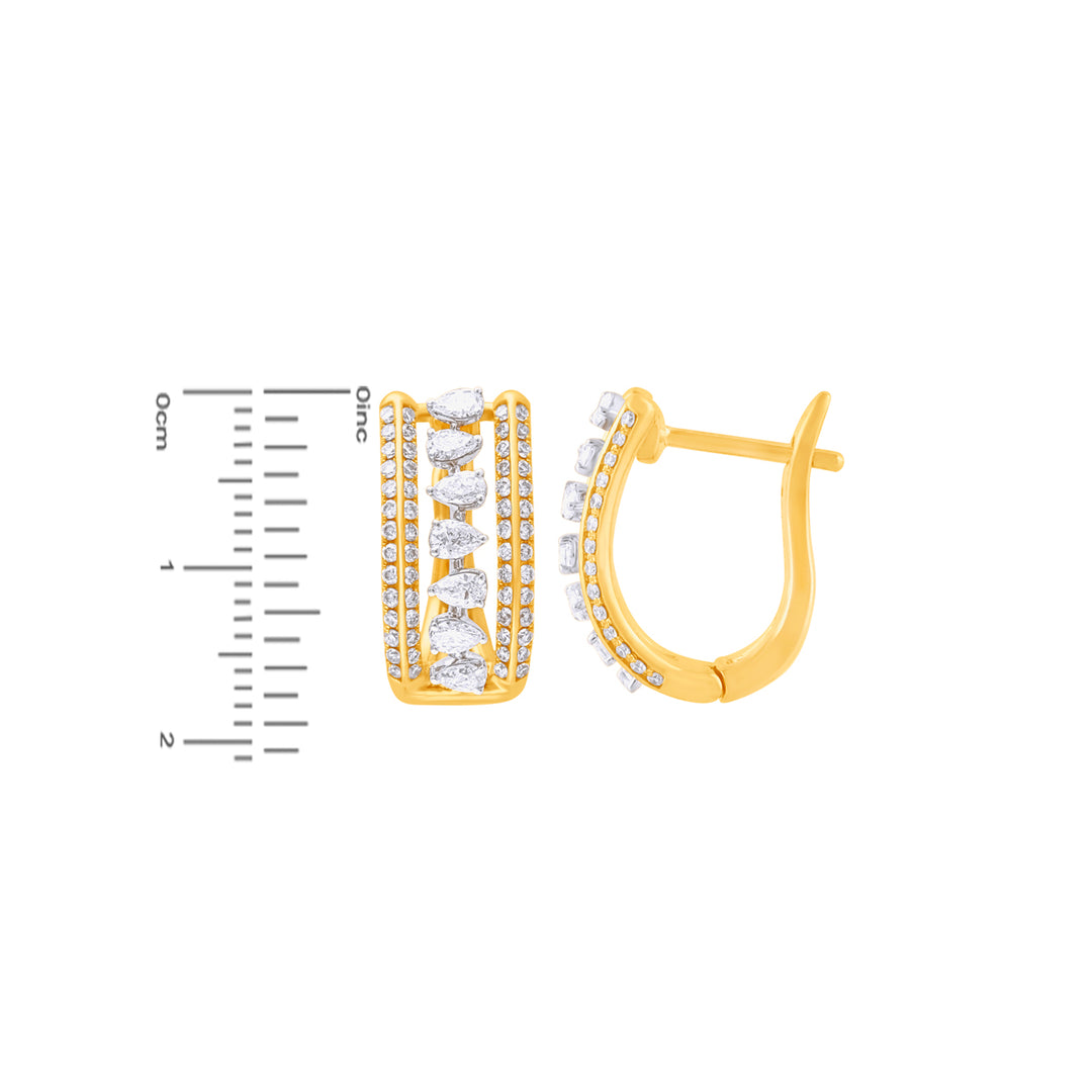 0.87Ct VVS/FG Diamond Clipon Earrings in 18K Gold