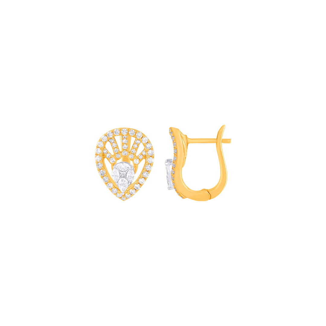 1.00Ct VVS/FG Diamond Clipon Earrings in 18K Gold