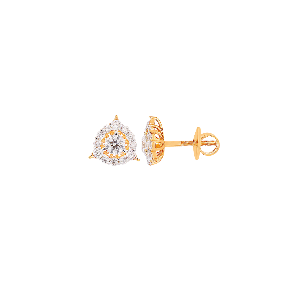 1.23Ct VVS/FG Diamond Earrings in 18K Gold