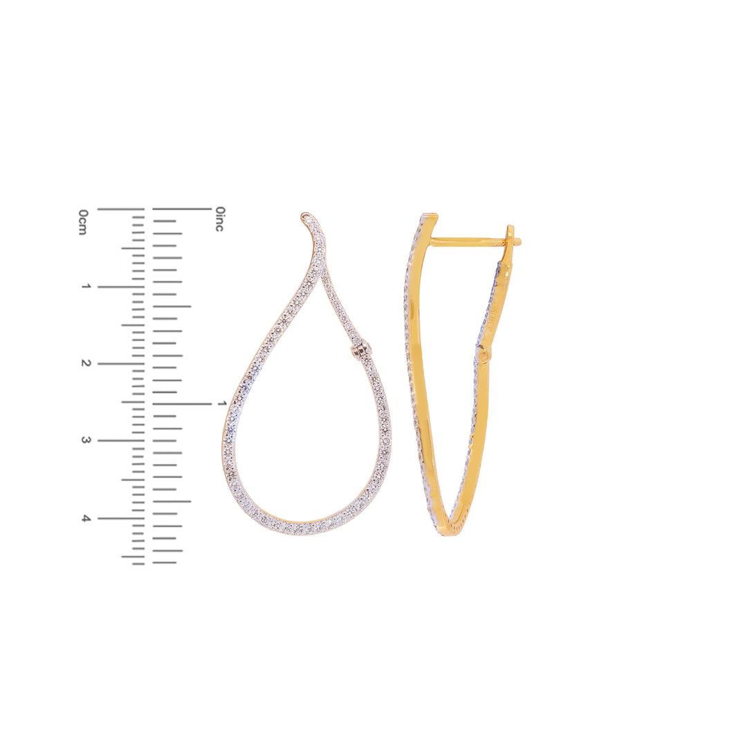 1.35Ct VVS/FG Diamond Clipon Earrings in 18K Gold