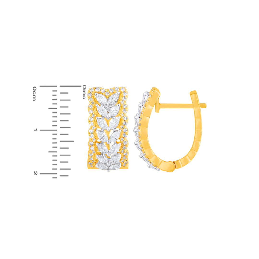 1.11Ct VVS/FG Diamond Clipon Earrings in 18K Gold