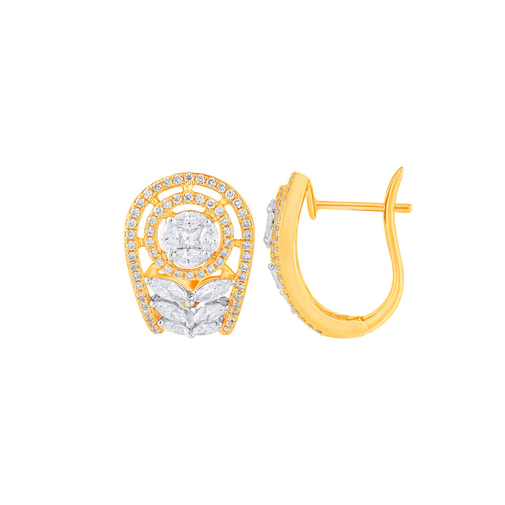 1.21Ct VVS/FG Diamond Clipon Earrings in 18K Gold