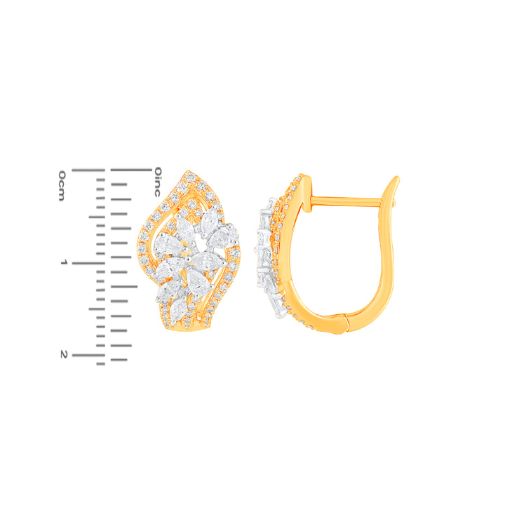 1.09Ct VVS/FG Diamond Clipon Earrings in 18K Gold